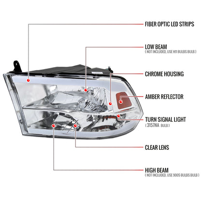 Spec-D Ram Quad 11 chrome headlights