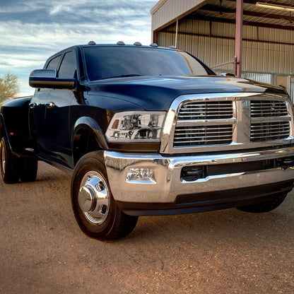 Spec-D 2009-2019 Dodge Ram 1500 2500 3500 Quad Style with LED Tube Chrome Headlights