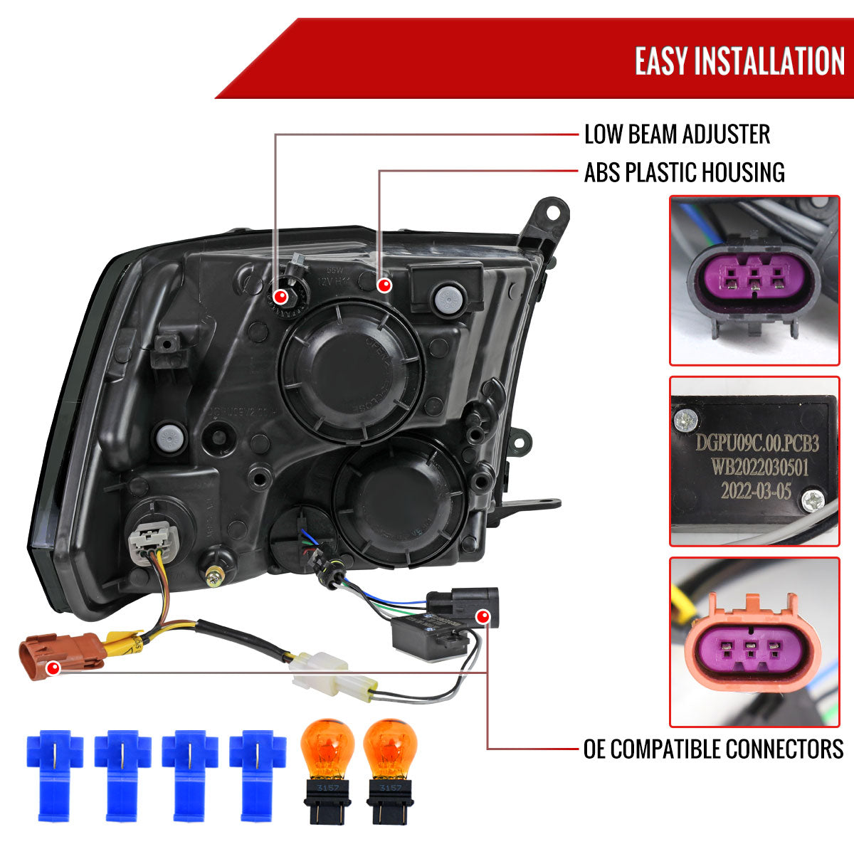 Spec-D 09 Ram OE headlights