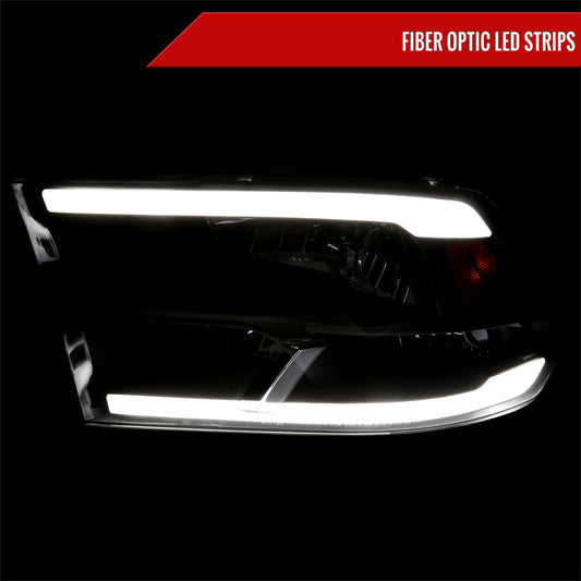 2010 Ram Strip Spec-D black aftermarket headlights