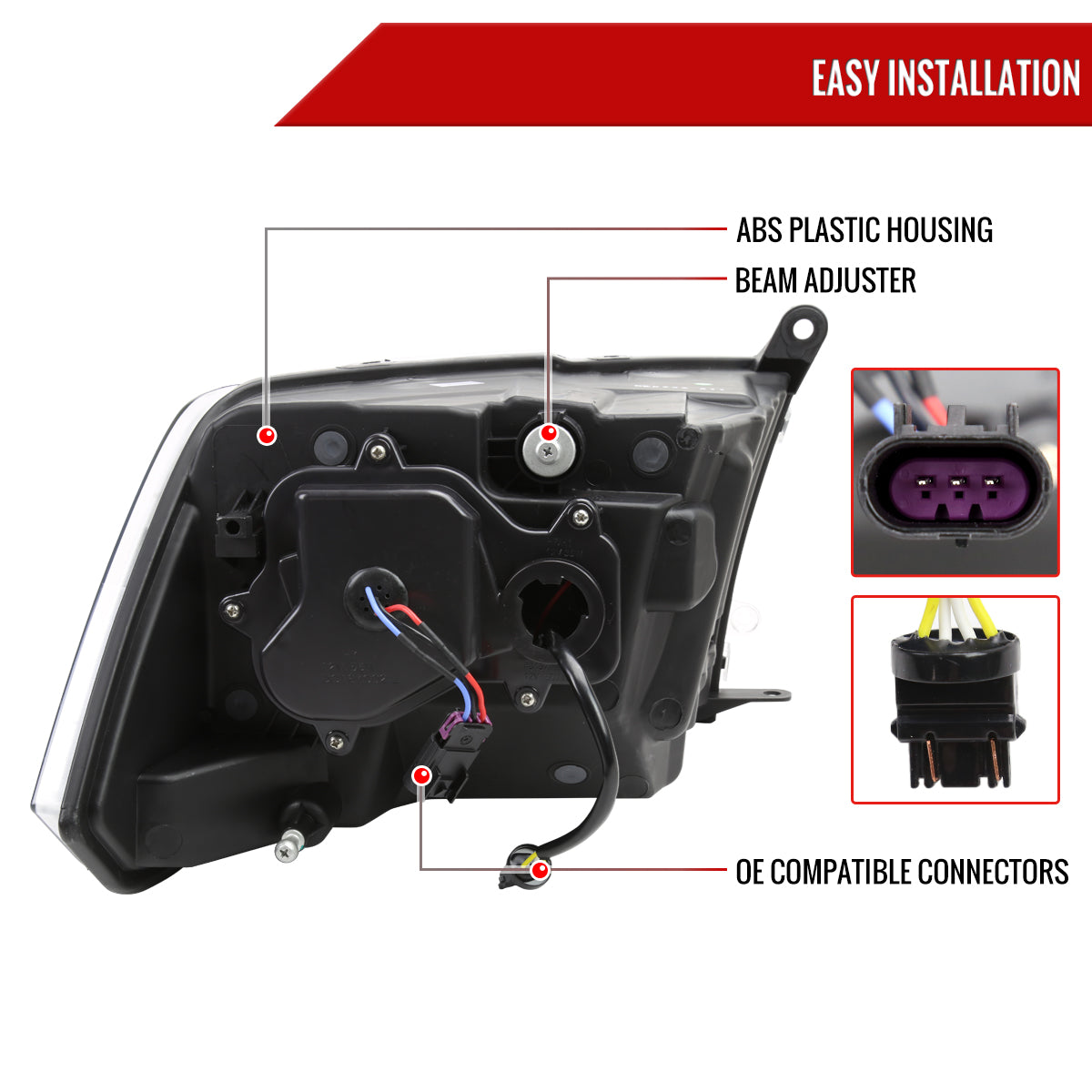 11 Dodge Ram Classic Spec-D black sequential headlights