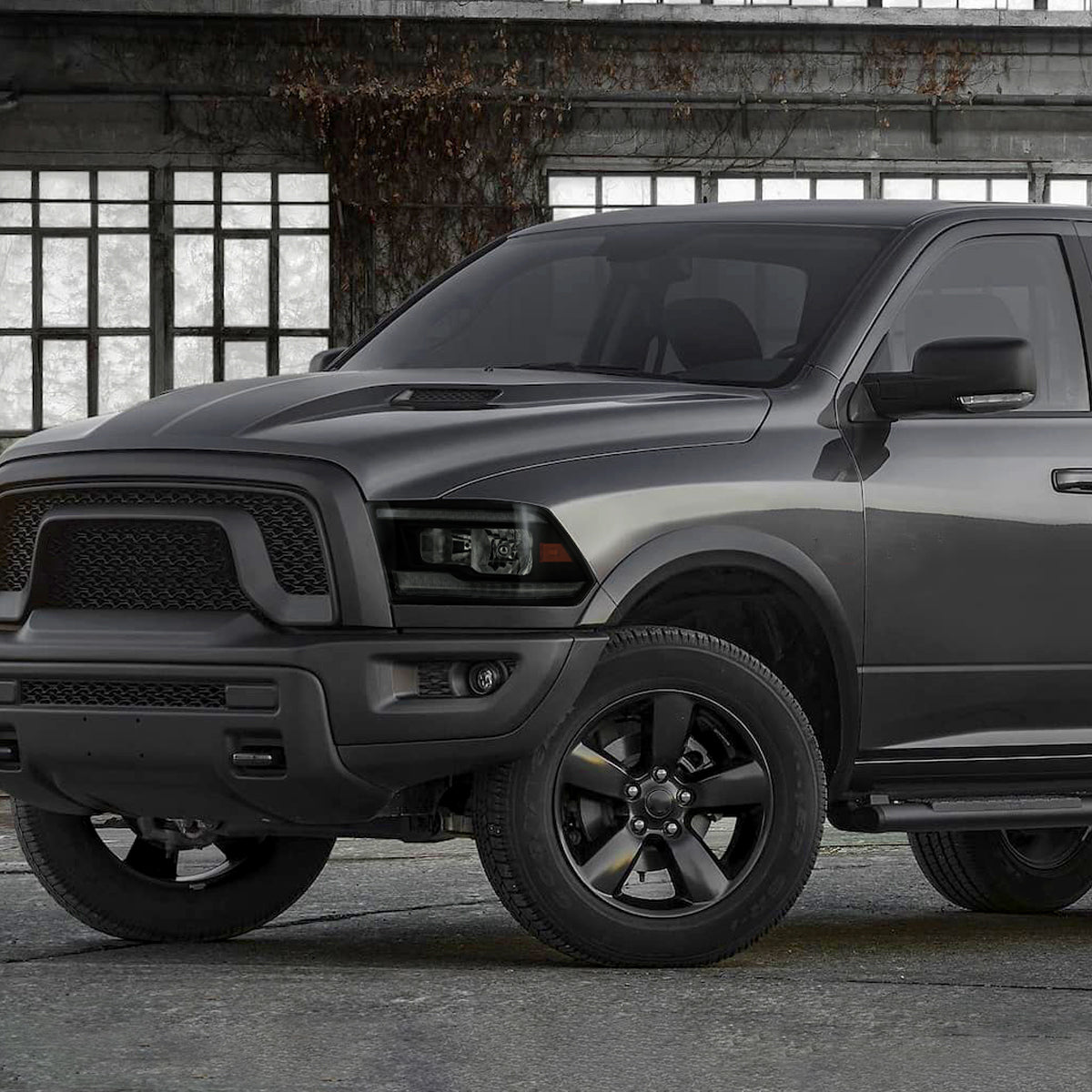 Spec-D 14 Dodge Ram Classic black headlights