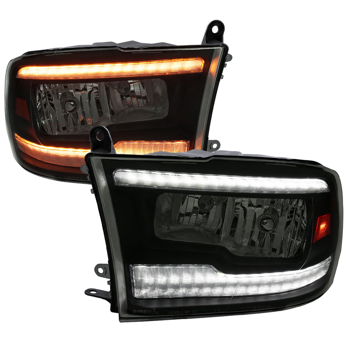 Spec-D 2010 Dodge Ram Classic black headlights upgrade