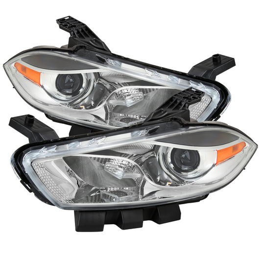 Spec-D 2013 Dodge Dart OE Pro chrome headlights upgrade