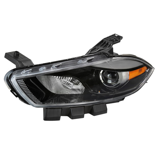 Spec-D 2013-2016 Dodge Dart OE Style with Projector High/Low Beam Driver J Black Headlights
