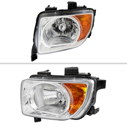 2004 Honda Element Factory Spec-D chrome aftermarket headlights