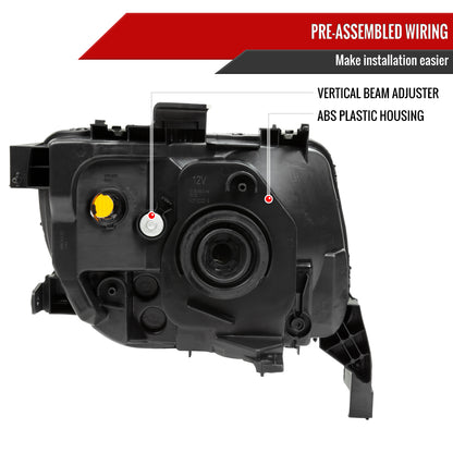 Spec-D 2003-2008 Honda Element OE Style Black Headlights