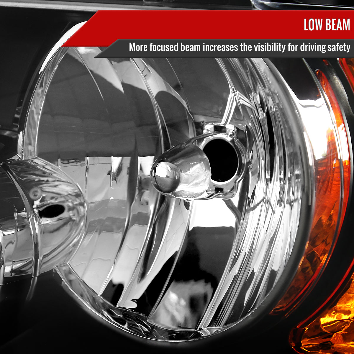 Spec-D 2003-2006 Ford Expedition OE Style w/ Amber Reflector Black Headlights