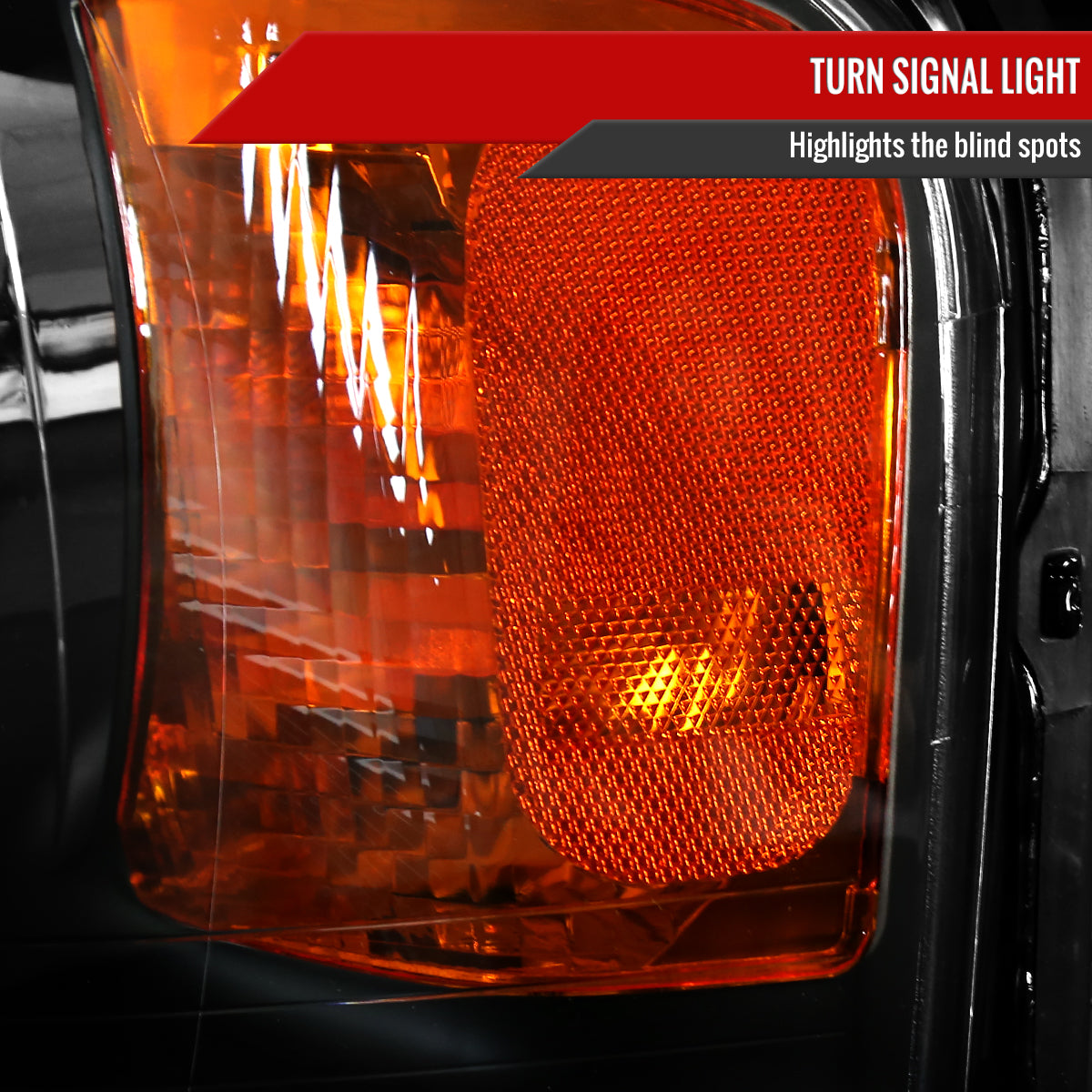 Spec-D 2003-2006 Ford Expedition OE Style w/ Amber Reflector Black Headlights