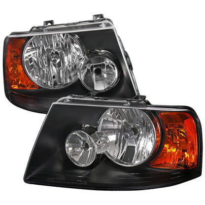 Spec-D 2003 Ford Expedition OE Amber black headlights upgrade