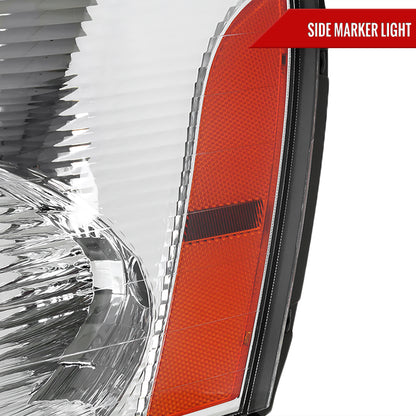 Spec-D 05 Chevy Equinox OE Amber chrome headlights