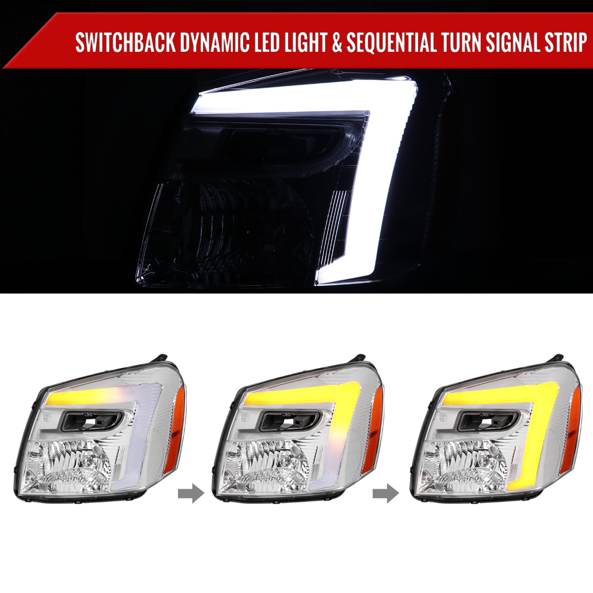 2006 Equinox OE Turn Spec-D chrome aftermarket headlights