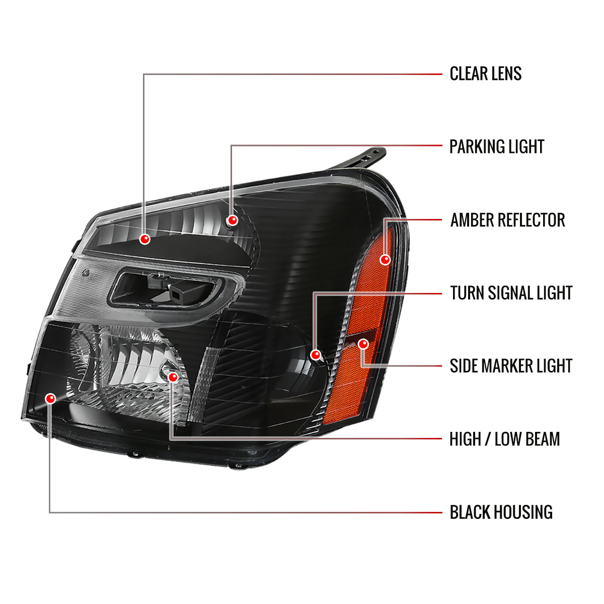 Spec-D Chevy Equinox OE 07 headlights