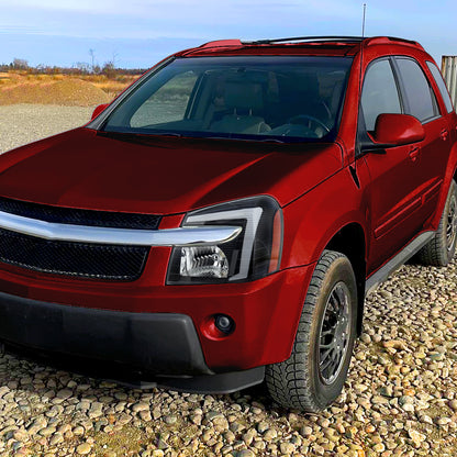 Spec-D 2005-2009 Chevy Equinox OE Style with Sequential Switchback LED Bar Turn Signal Matte Black Headlights