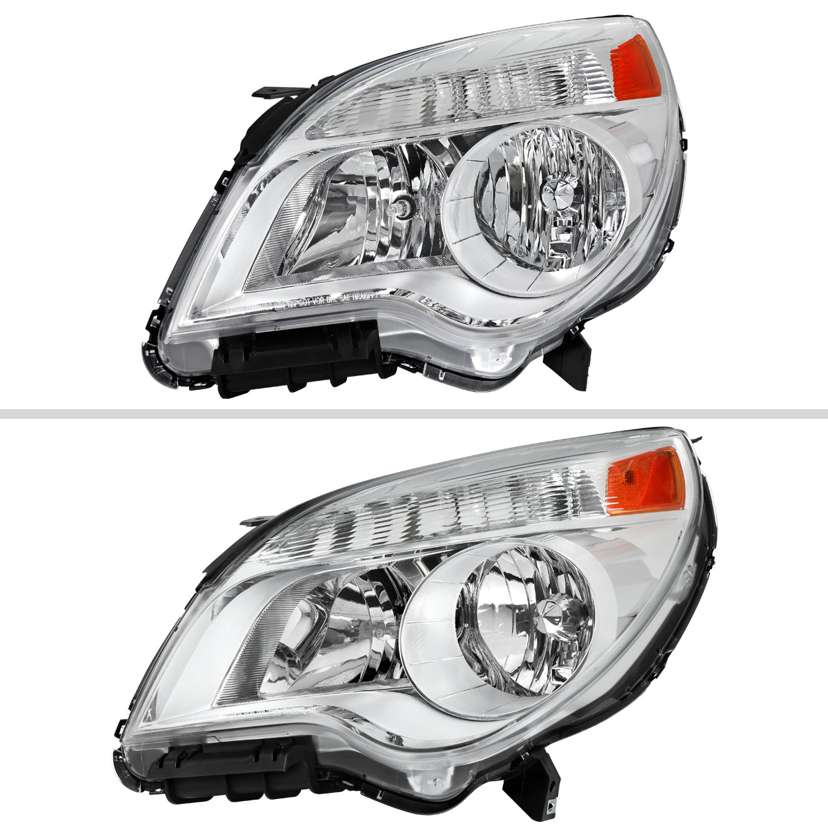 2011 Chevy Equinox Factory style Spec-D chrome aftermarket headlights