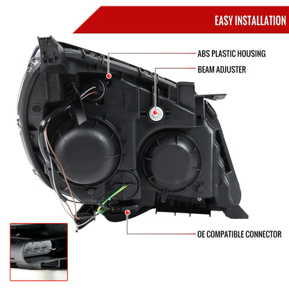 11 Chevy Equinox OE Spec-D black headlights