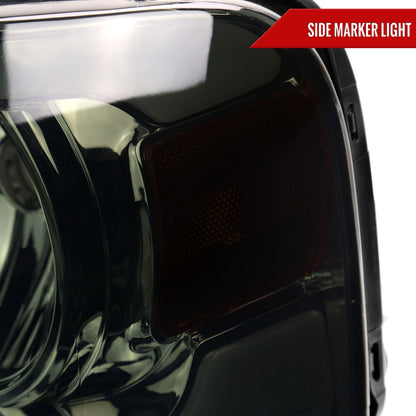 Spec-D 04 F-150 Lincoln Mark LT smoked LED Bar headlights
