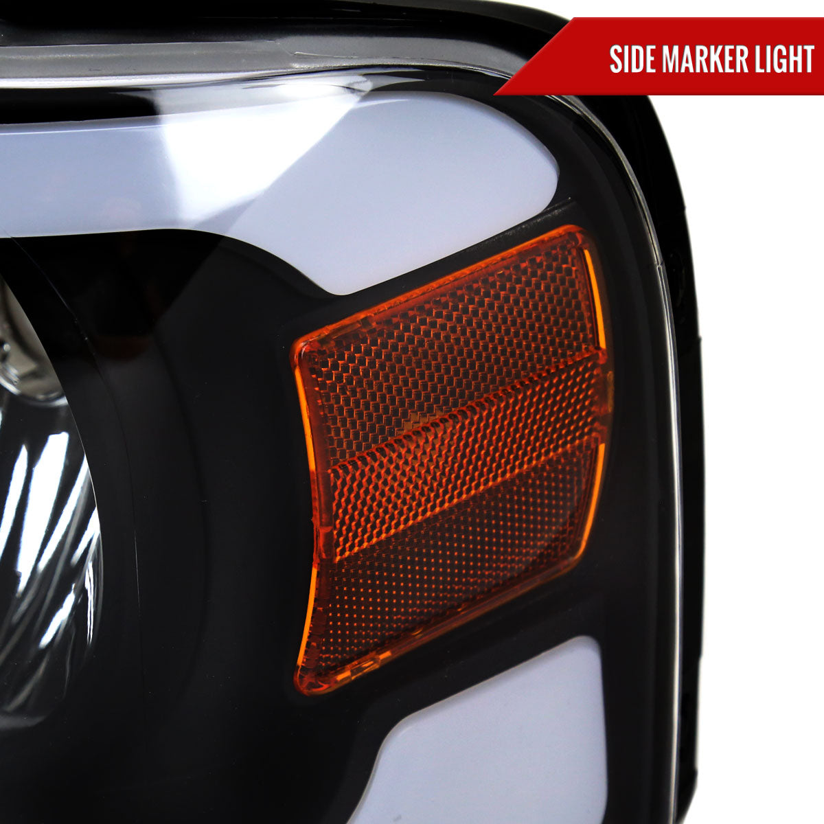 Spec-D 2004-2008 Ford F-150/ 2006-2008 Lincoln Mark LT LED Strip OE Style Black Headlights