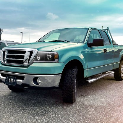 Spec-D 2004-2008 Ford F-150/ 2006-2008 Lincoln Mark LT LED Strip OE Style Black Headlights