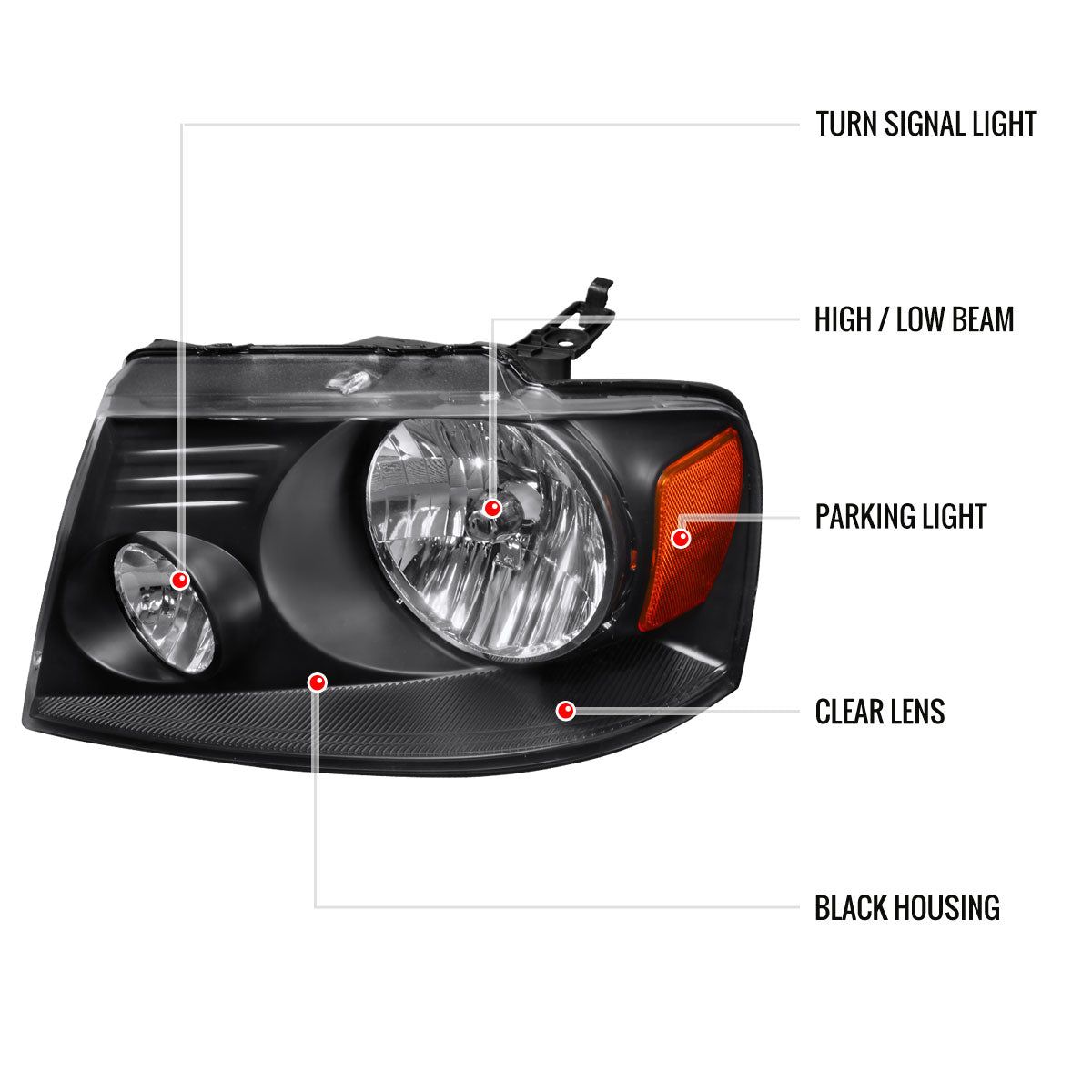 Spec-D Ford F-150 Lincoln Mark 06 headlights