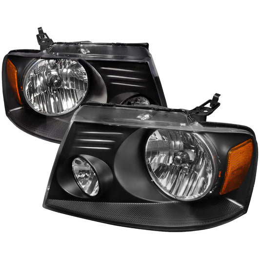 Spec-D 2004-2008 Ford F-150/ 2006-2008 Lincoln Mark LT OE Style Black Headlights