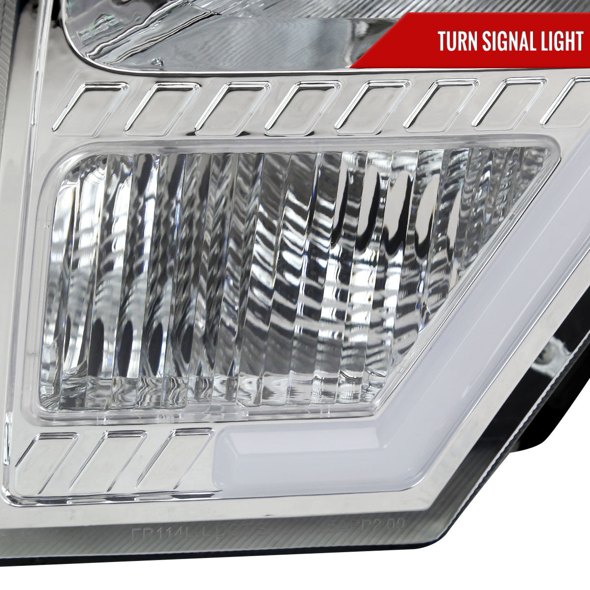 Spec-D 2013 Ford F-150 Factory chrome custom headlights with amber