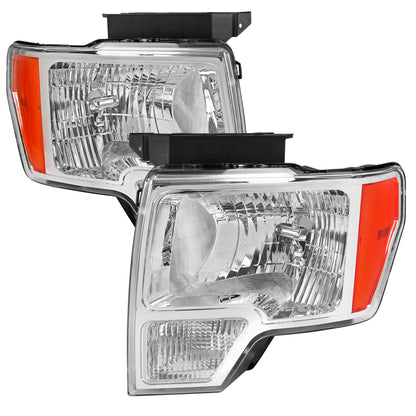 Spec-D 2009 Ford F-150 Factory chrome headlights upgrade