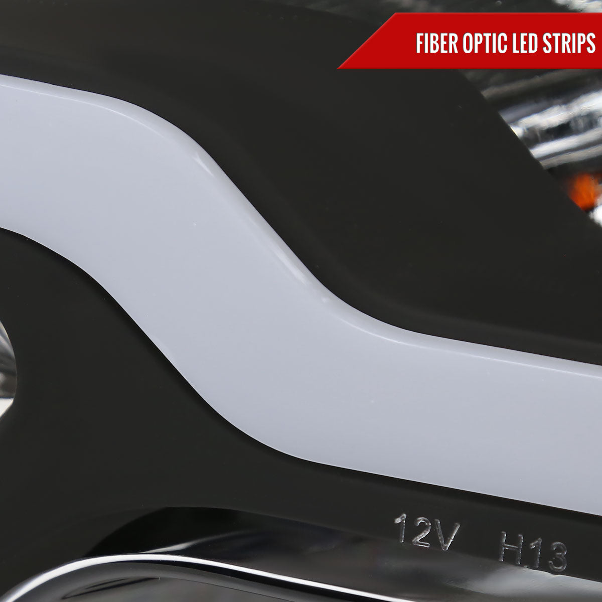 Spec-D 2009-2014 Ford F-150 LED Tube OE Style Black Headlights