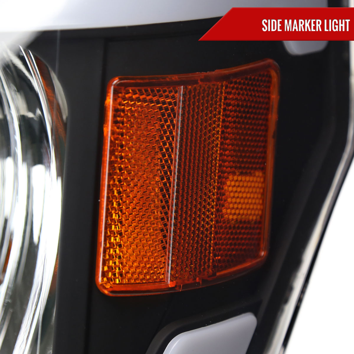 Spec-D 2009-2014 Ford F-150 LED Tube OE Style Black Headlights