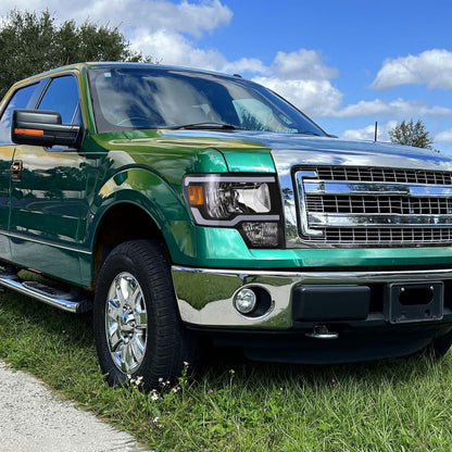 Spec-D 2009-2014 Ford F-150 LED Tube OE Style Black Headlights