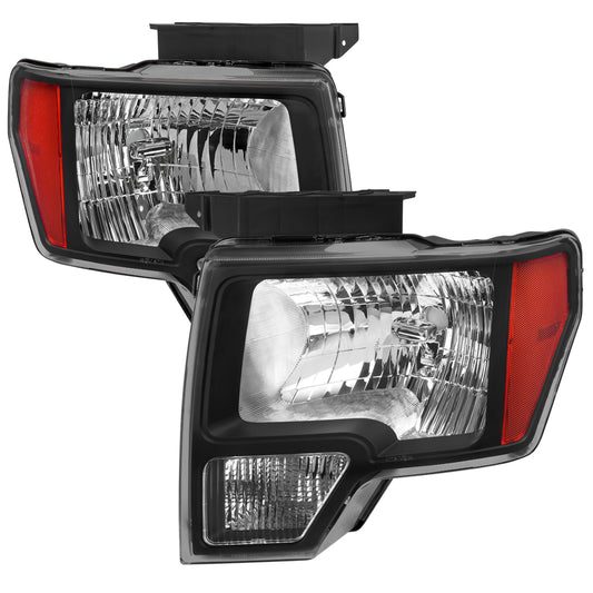 Spec-D 2009-2014 Ford F-150 OE Style Black Headlights
