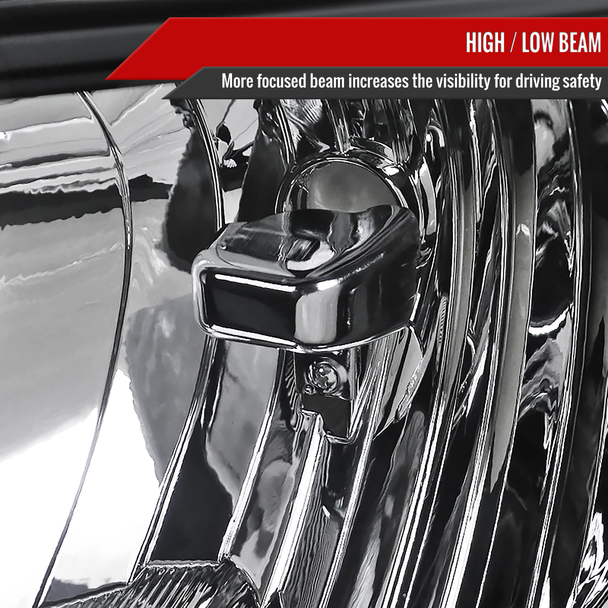 Spec-D 2009-2014 Ford F-150 OE Style Crystal w/ Amber Reflector Black Headlights