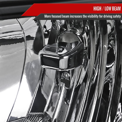 Spec-D 2009-2014 Ford F-150 OE Style Crystal w/ Amber Reflector Black Headlights