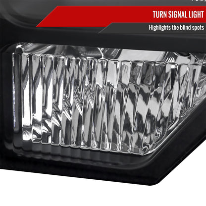 Spec-D 2009-2014 Ford F-150 OE Style Crystal w/ Amber Reflector Black Headlights