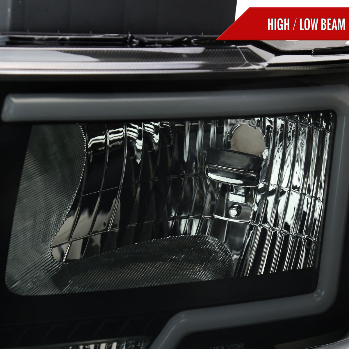 Spec-D 2011 Ford F-150 amber reflectors black headlights