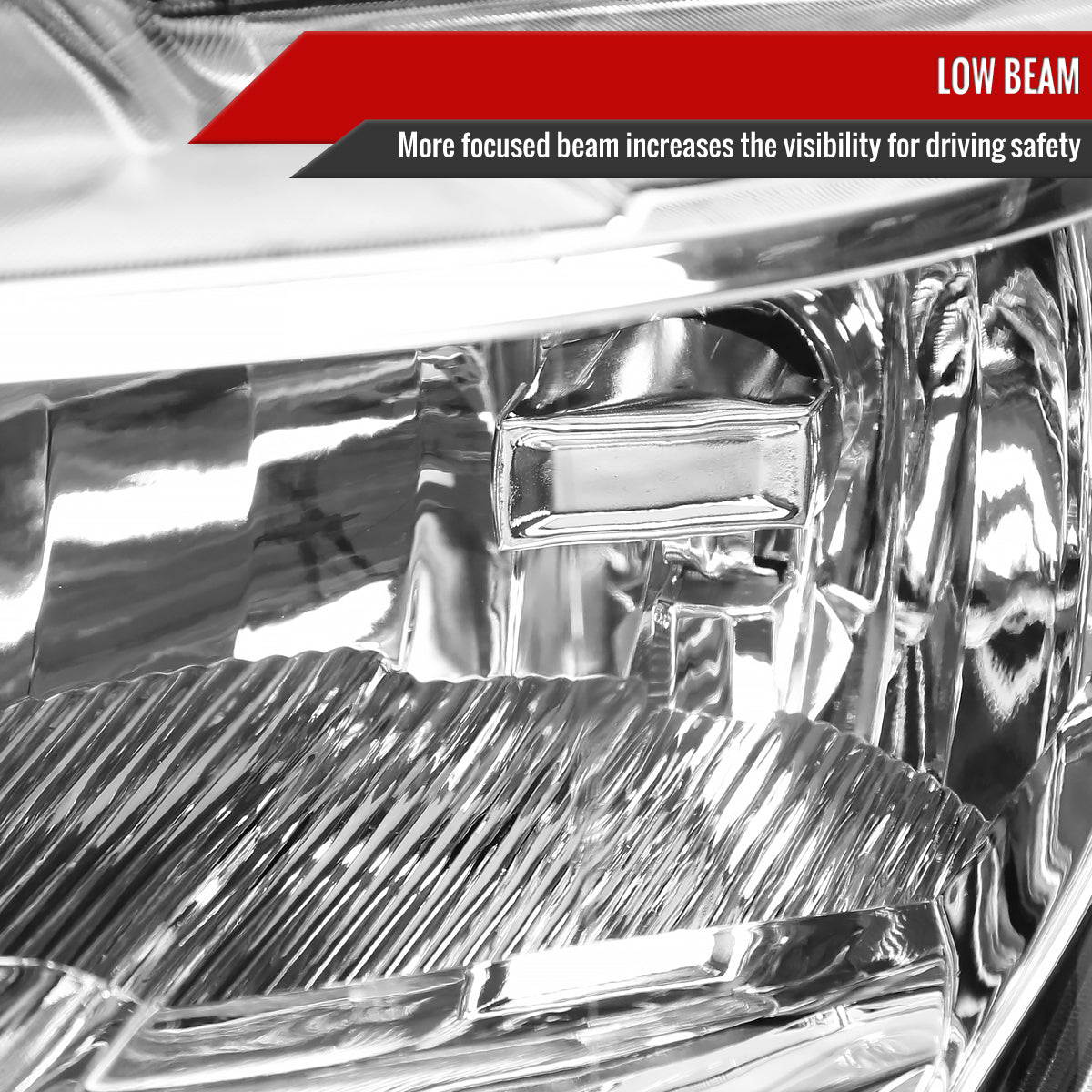 Spec-D 2017 Ford F-150 Replacement OE chrome headlights