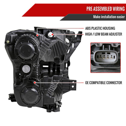 16 Ford F-150 Replacement OE Spec-D chrome headlights