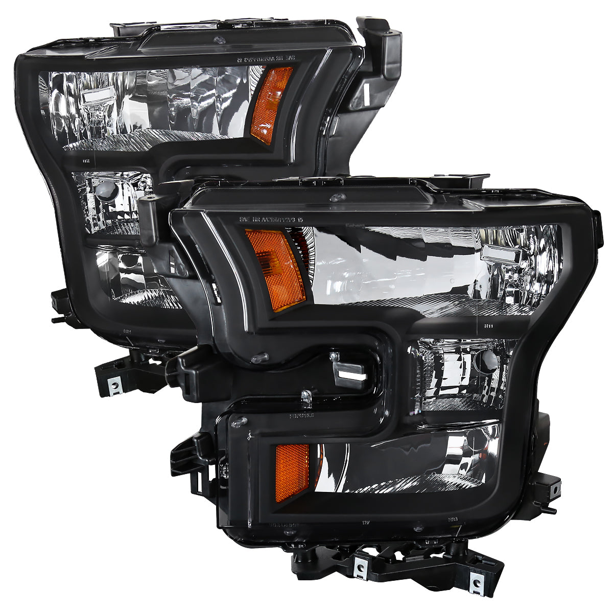 Spec-D 2015 Ford F-150 Replacement OE black headlights upgrade