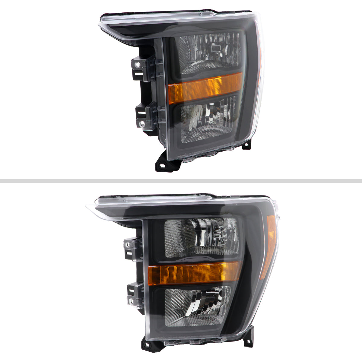 2022 Ford F-150 OE Driver Spec-D black driver-side aftermarket headlights