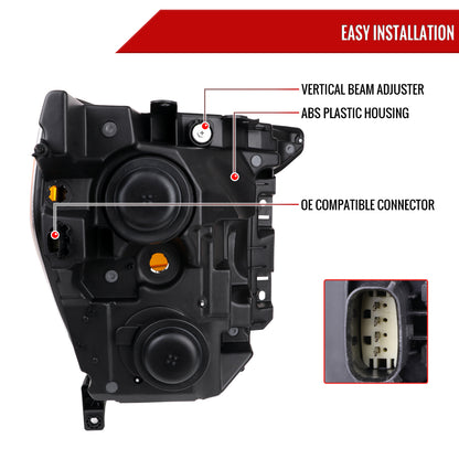 22 Ford F-150 OE Spec-D matte black headlights