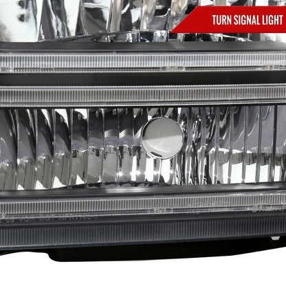 Spec-D 2005-2007 Ford F-250/F-350/F-450/F-550 Super Duty Dual LED OE Style Black Headlights