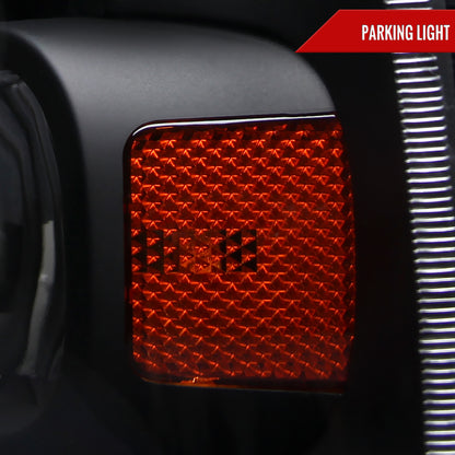 Spec-D 2005-2007 Ford F-250/F-350/F-450/F-550/Excursion Crystal LED Black Headlights