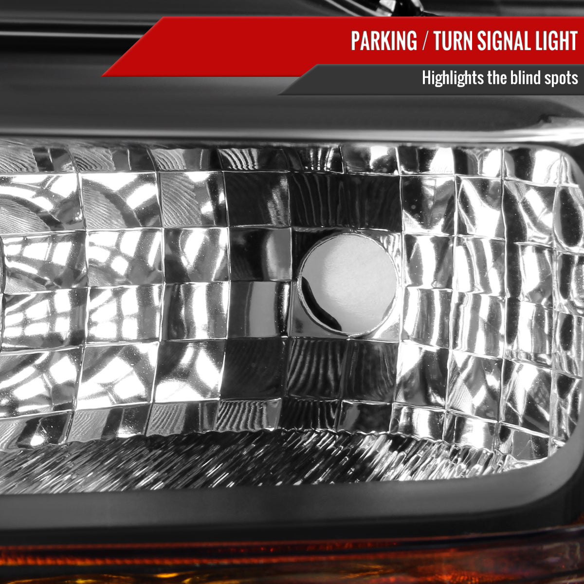 Spec-D 2008-2010 Ford F-250/F-350/F-450 Super Duty OE Style w/ Amber Reflectors Black Headlights