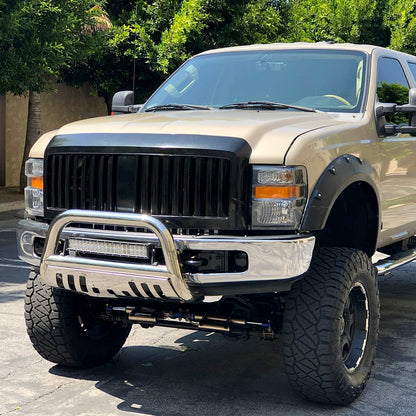 Spec-D 2008-2010 Ford F-250/F-350/F-450 Super Duty OE Style w/ Amber Reflectors Black Headlights