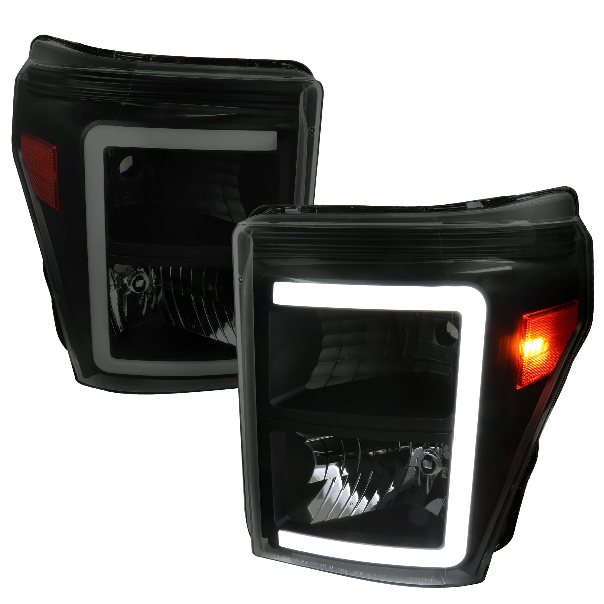 Spec-D 2011 F-250 F-350 F-450 F-550 black headlights upgrade