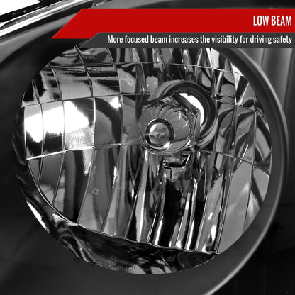 Spec-D 2001-2004 Nissan Frontier XE OE Style Black Headlights