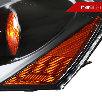 Spec-D 2005-2010 Pontiac G6 OE Style w/ Amber Reflectors Black Headlights