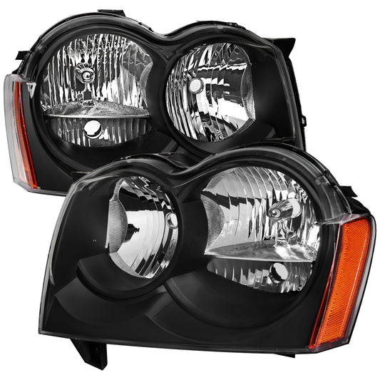 Spec-D 2005-2007 Jeep Grand Cherokee OE Style Black Headlights