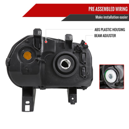 Spec-D 2006-2011 Chevrolet HHR OE Style Black Headlights