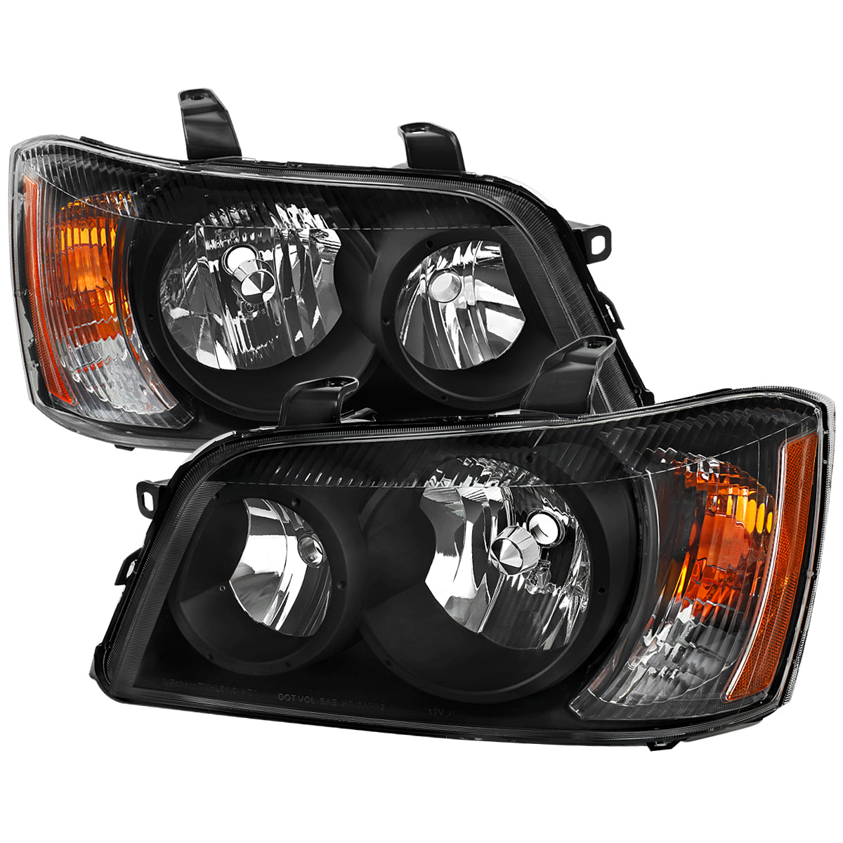 Spec-D 2001-2003 Toyota Highlander OE Style Black Headlights